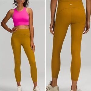 Lululemon Power Thru High Rise Tight 25" Gold Spice Sz 8